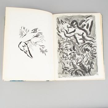 A MARC CHAGALL "Dessins pour la bible" with 24 colour lithographes, Paris 1960.