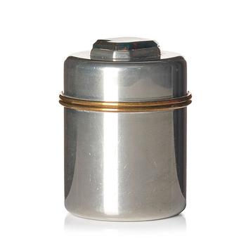 179. Estrid Ericson, a pewter and heliotrope lidded jar model "A 1485", Firma Svenskt Tenn, Stockholm 1952.