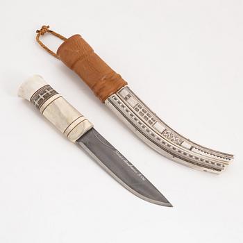 A reindeer knife by Sune Enoksson, signed and dated -06.