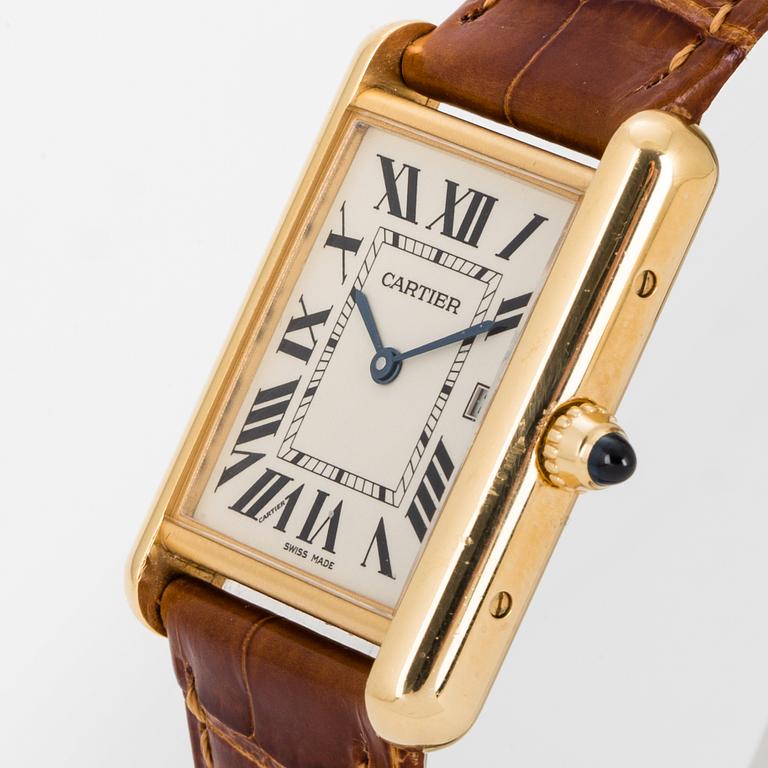 CARTIER, Tank, wristwatch, 25,5 x 25,5 (33,5) mm.