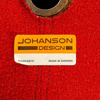 BARSTOLAR, 4 st, Johansson Design, 1970-tal.