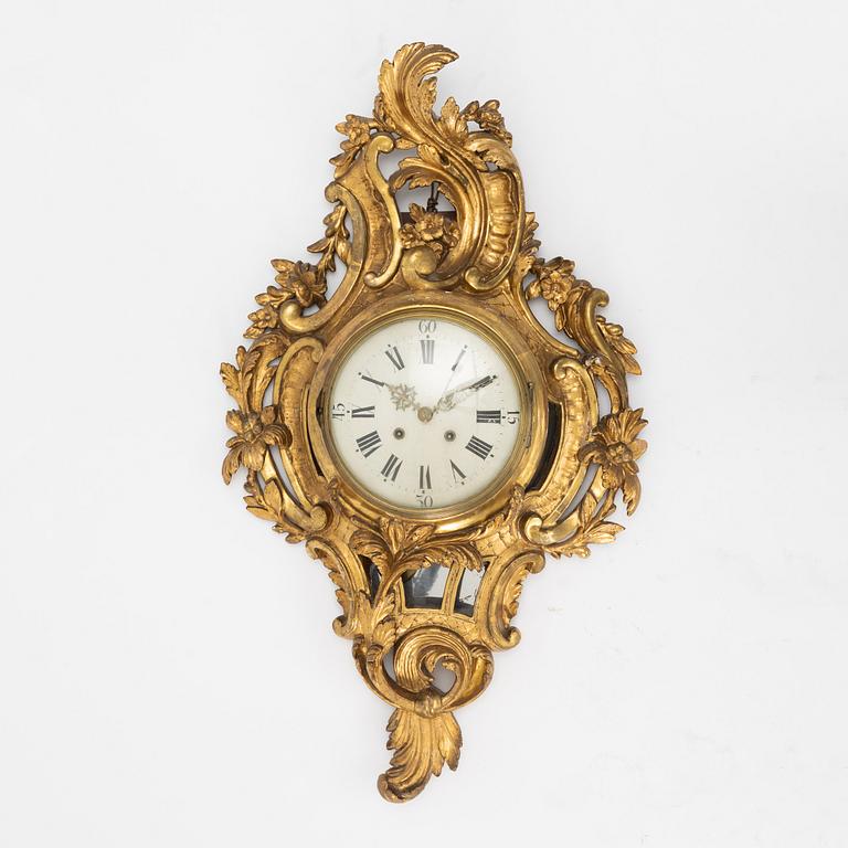 Wall clock, Rococo, 18th century.