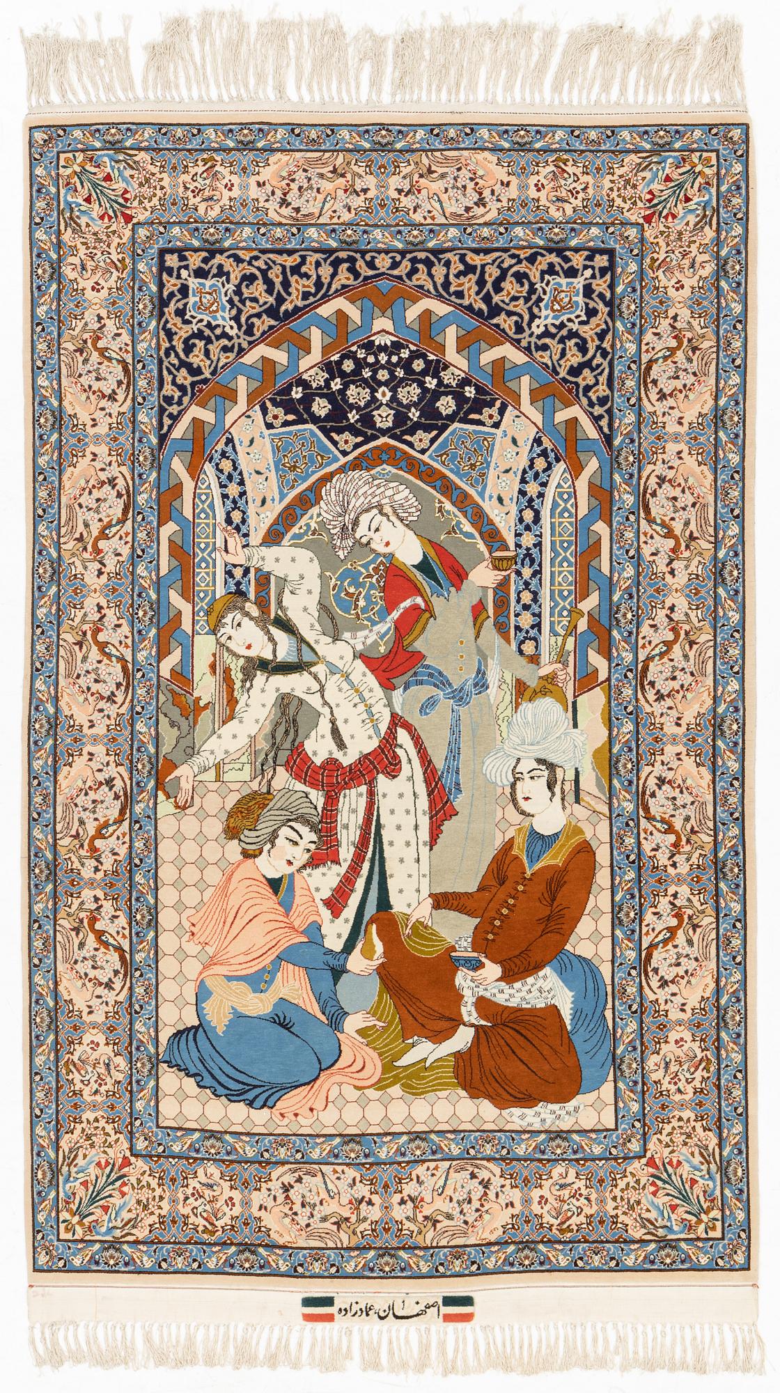Matta, figural, ca 172 x 106 cm.