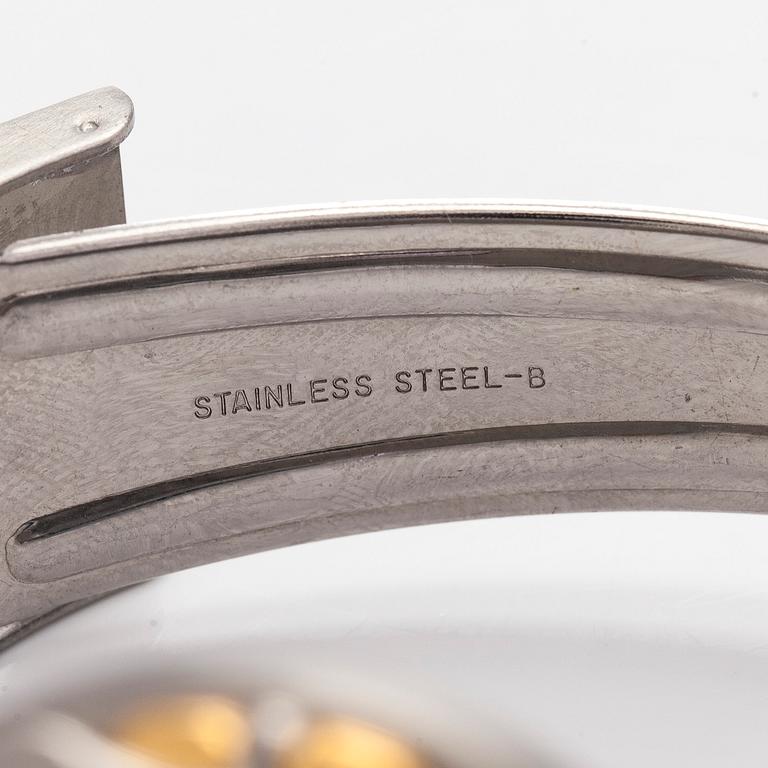 Seiko, Kinetic, rannekello, 40 mm, kulta /teräs, pleksilasi, 1990-luku.