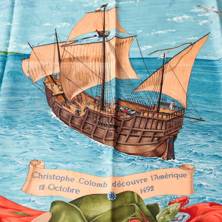 SCARF, "Christophe Colomb découvre l'Amerique 12 octobre 1492", Hermès.