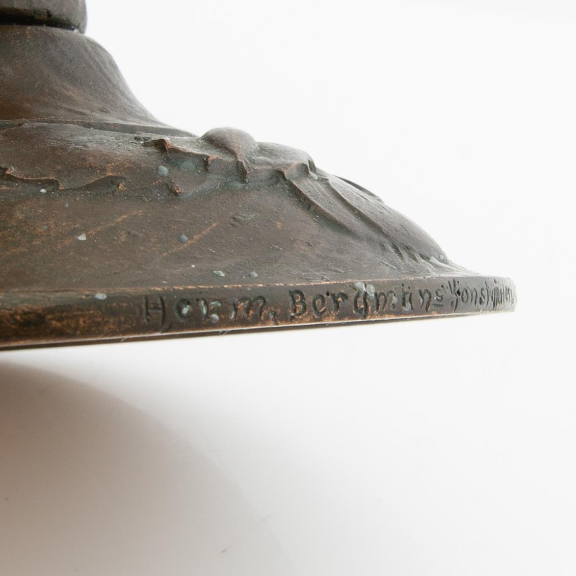 Emy Wahlström candelabrum Jugend Herman Bergman Art Foundry Stockholm early 20th century.