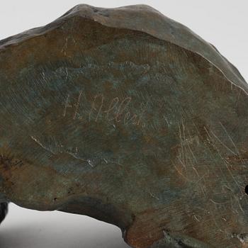 Henrik Allert, a signed bronze sculpture.