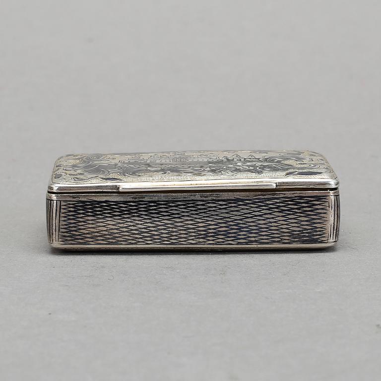 DOSA, silver, Andrey Kovalsky, Moskva, sannolikt 1845. Vikt ca 56 g.