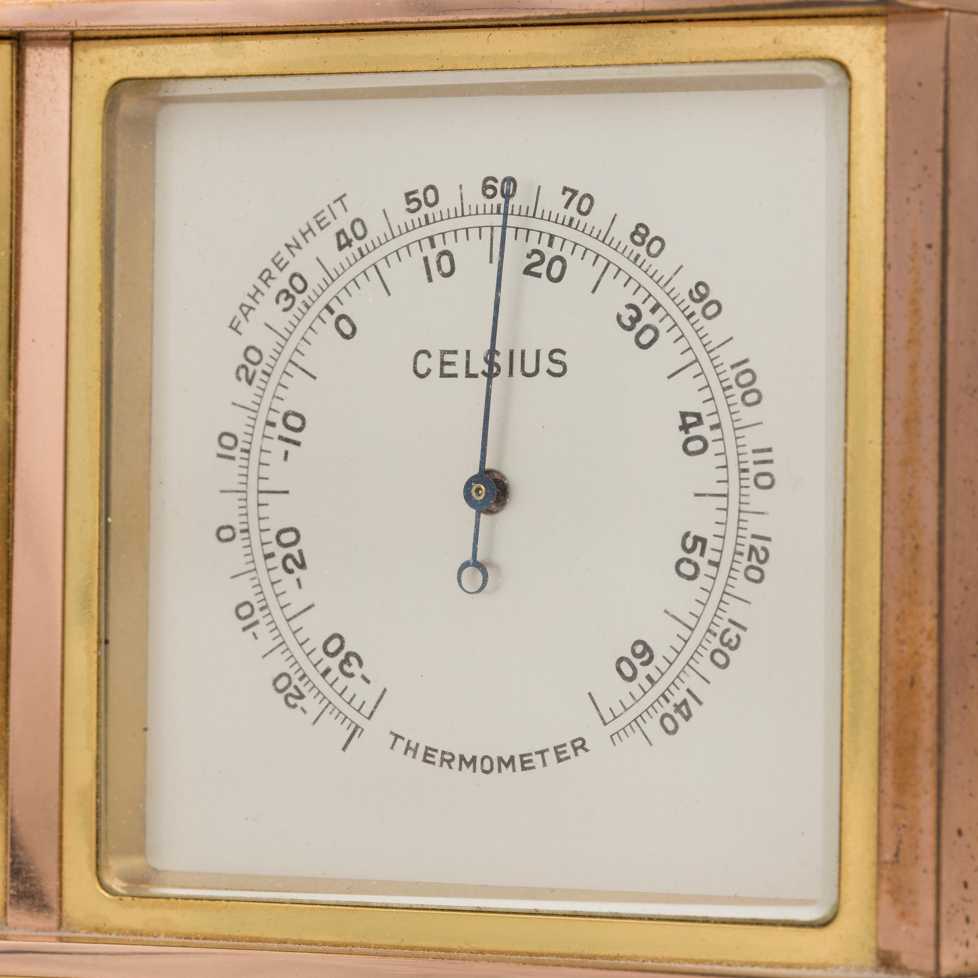 ANGELUS, super, table clock, barometer, thermometer, 190 x 88 mm,