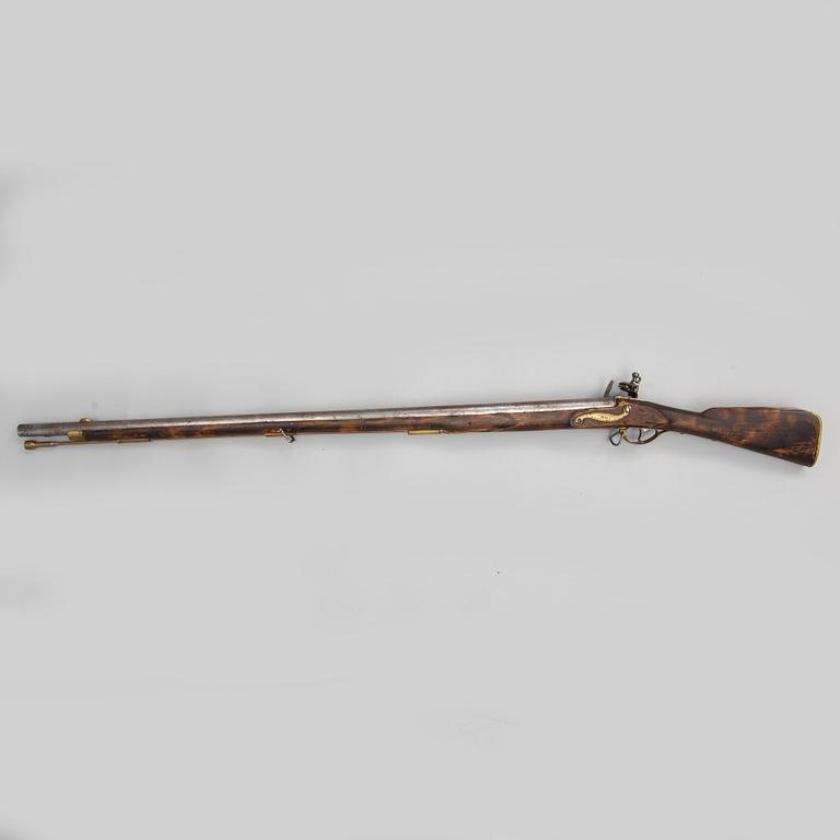 A flintlock shotgun, circa 1800.