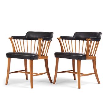 352. Josef Frank, a pair of 'Capitan's Chair', Svenskt Tenn, Sweden, model 789A.