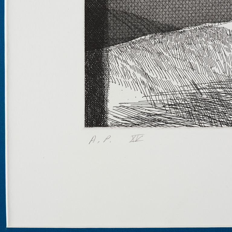 David Hockney, "A Wooded Landscape" from "Six Fairy Tales from the Brother's Grimm".