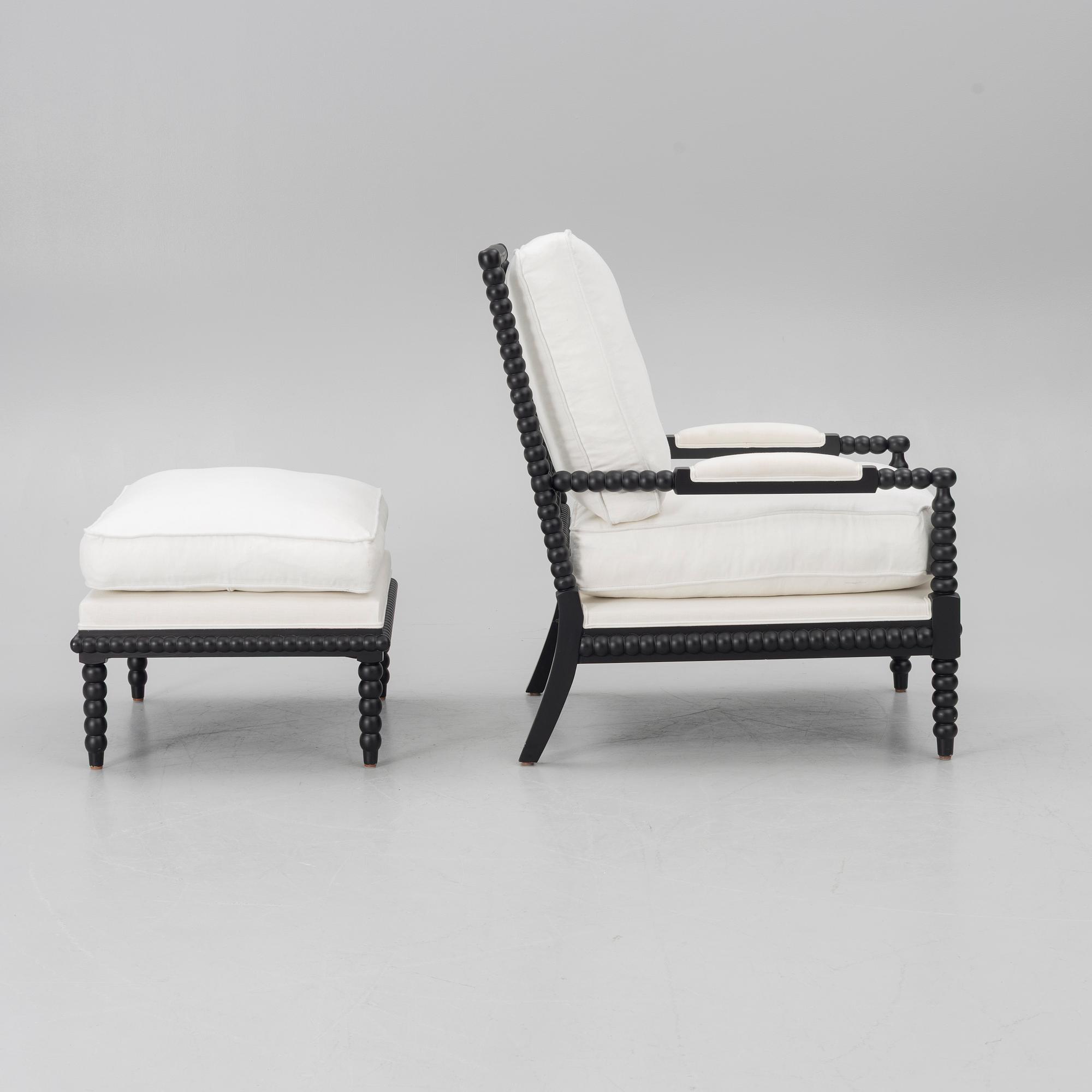 A 'Bobby' armchair with ottoman by RIJD, contemporary.