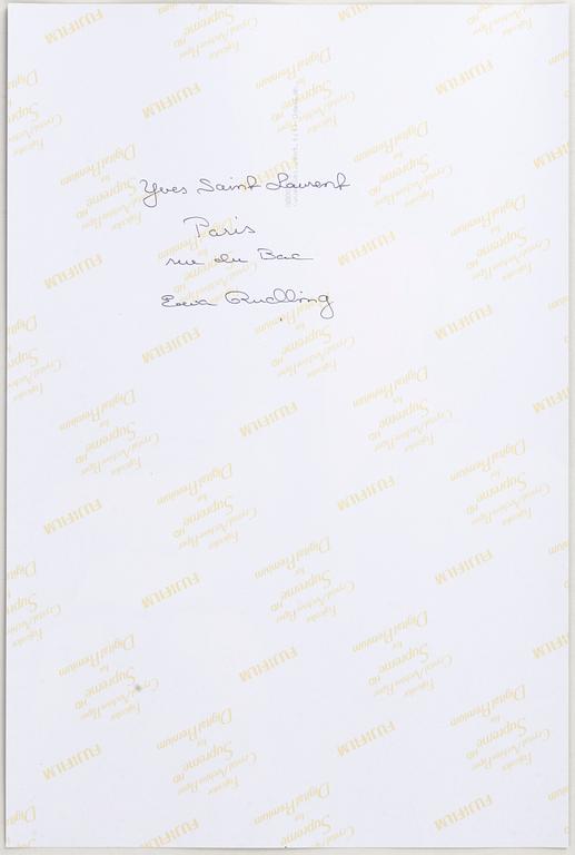 Ewa Rudling, photograph, signed-.