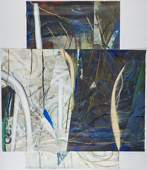 Steven Sorman, oil and mixed media on canvas, signed and dated 1987.