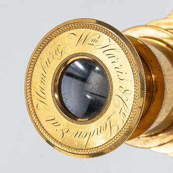 A pocket spyglass , by William Harris & Co London & at Hamburg, 19th century.