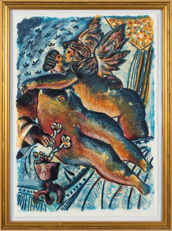 Theo Tobiasse, färglitografi, signerad 153/180.