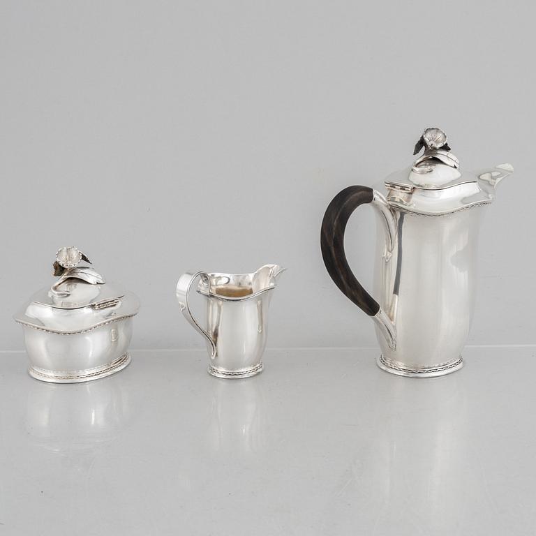 A Swedish silver coffee service, marks of Carl Fredrik Carlman, Stockholm 1945-1947.