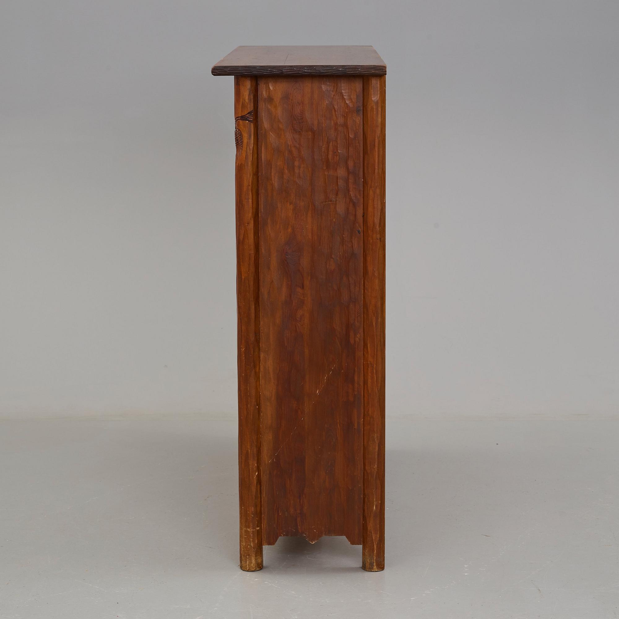 BRÖDERNA ERIKSSON (The Eriksson brothers), attributed to, a stained and carved book case, Art Nouveau, Arvika, Sweden.