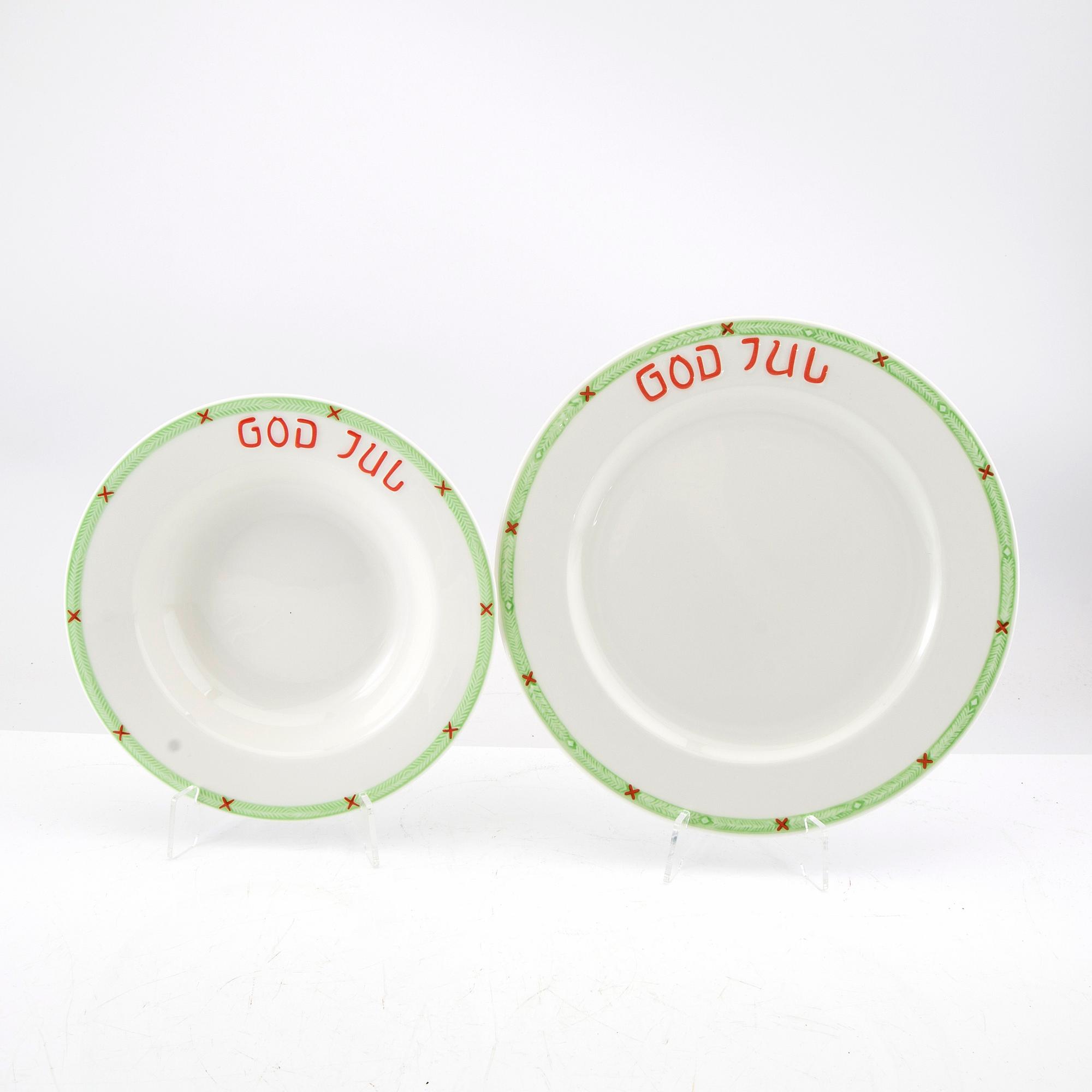 Service, "Jul" 26 dlr Rörstrand porcelain, later part of the 20th century.