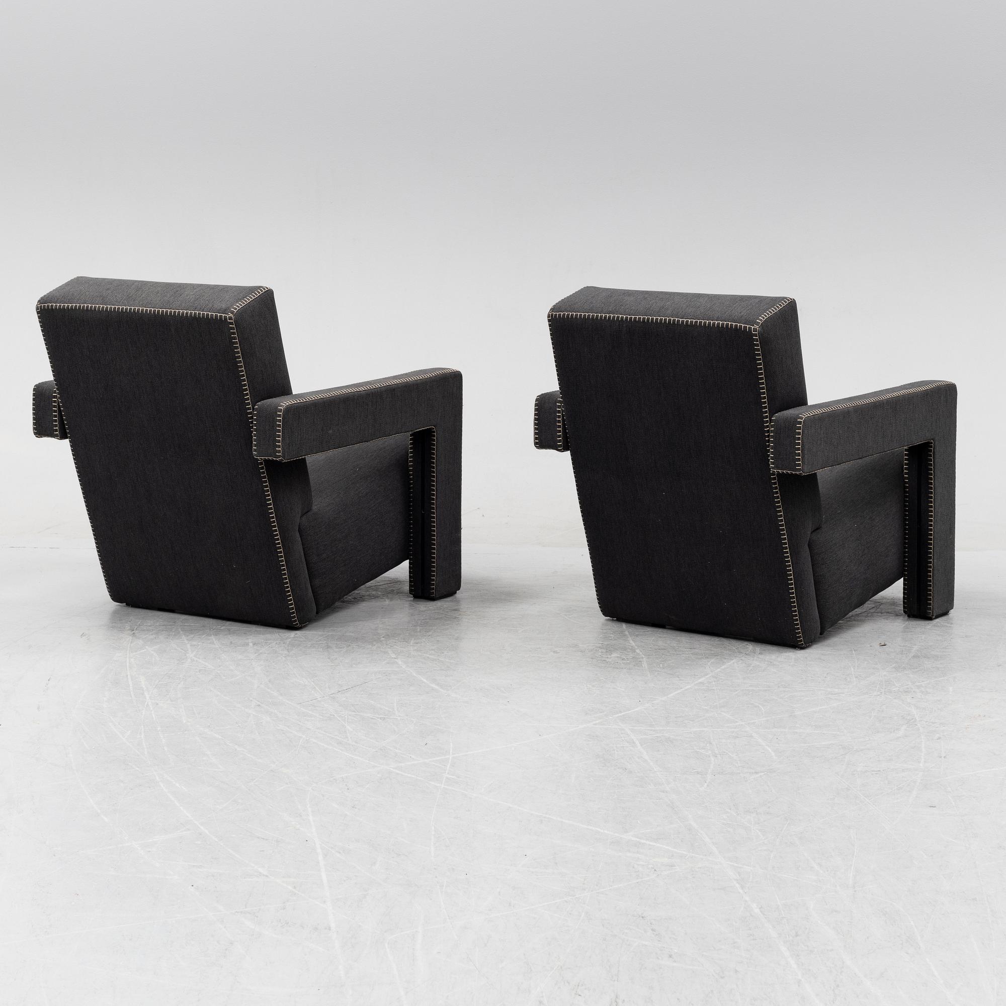 Gerrit Rietveld, "Utrecht", fåtöljer 1 par, Cassina.