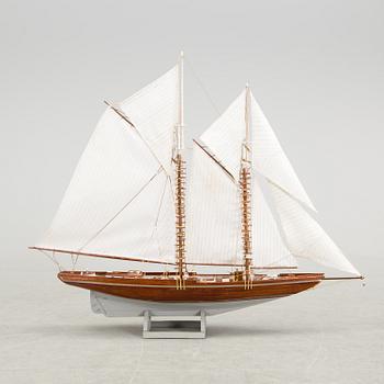 A 'Blue Nose' model boat, 21st Century.