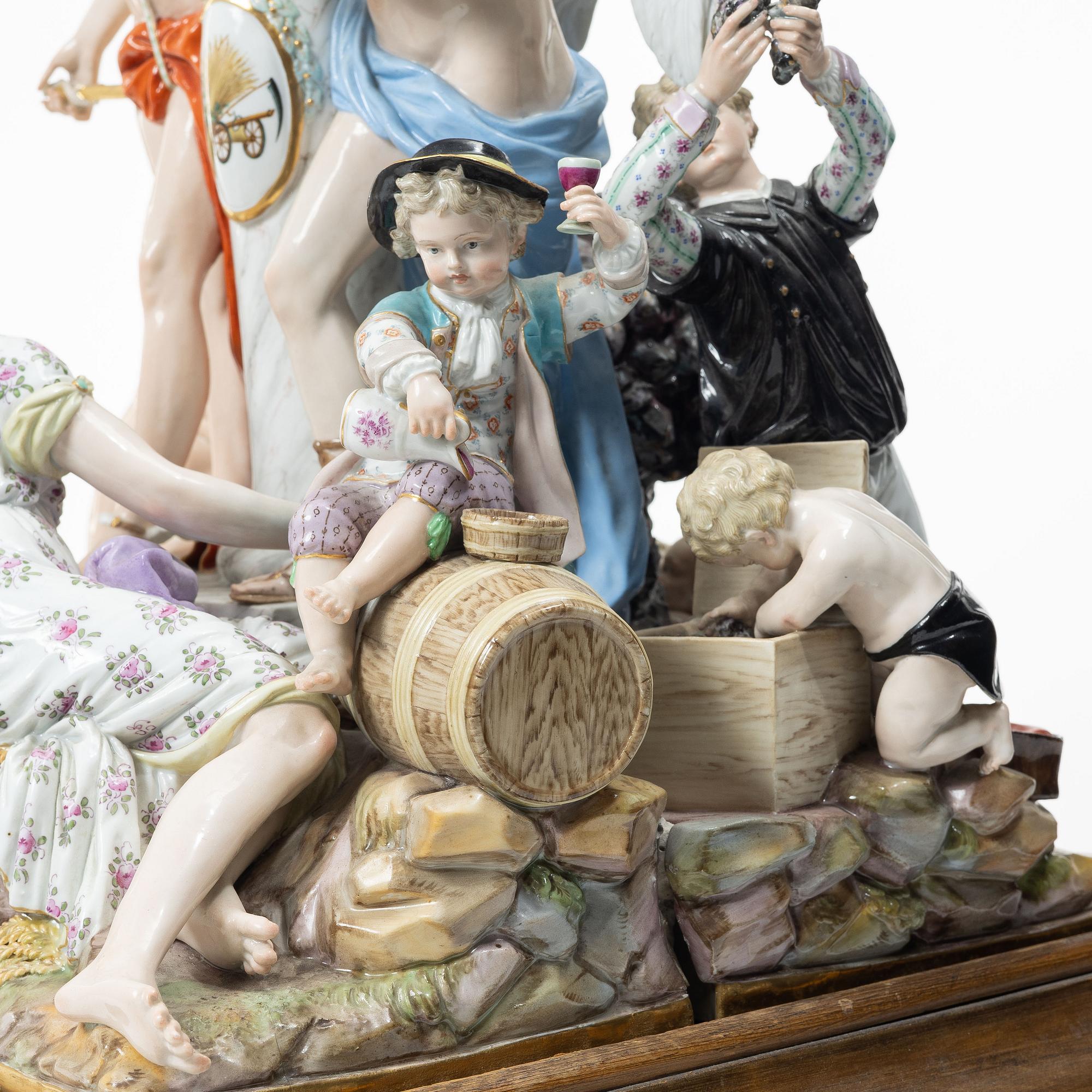Meissen, Figurgrupp, porslin, "Allegorie der Handel", 1800-tal.