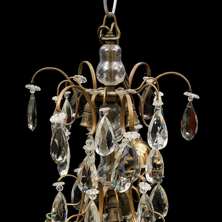 A Rococo style chandalier, 20th Century.