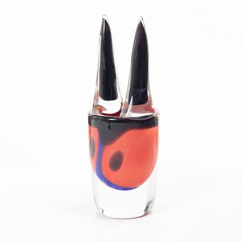 Erik Höglund, A glass vase / sculpture, signed EH 1991, Strömbergshyttan.