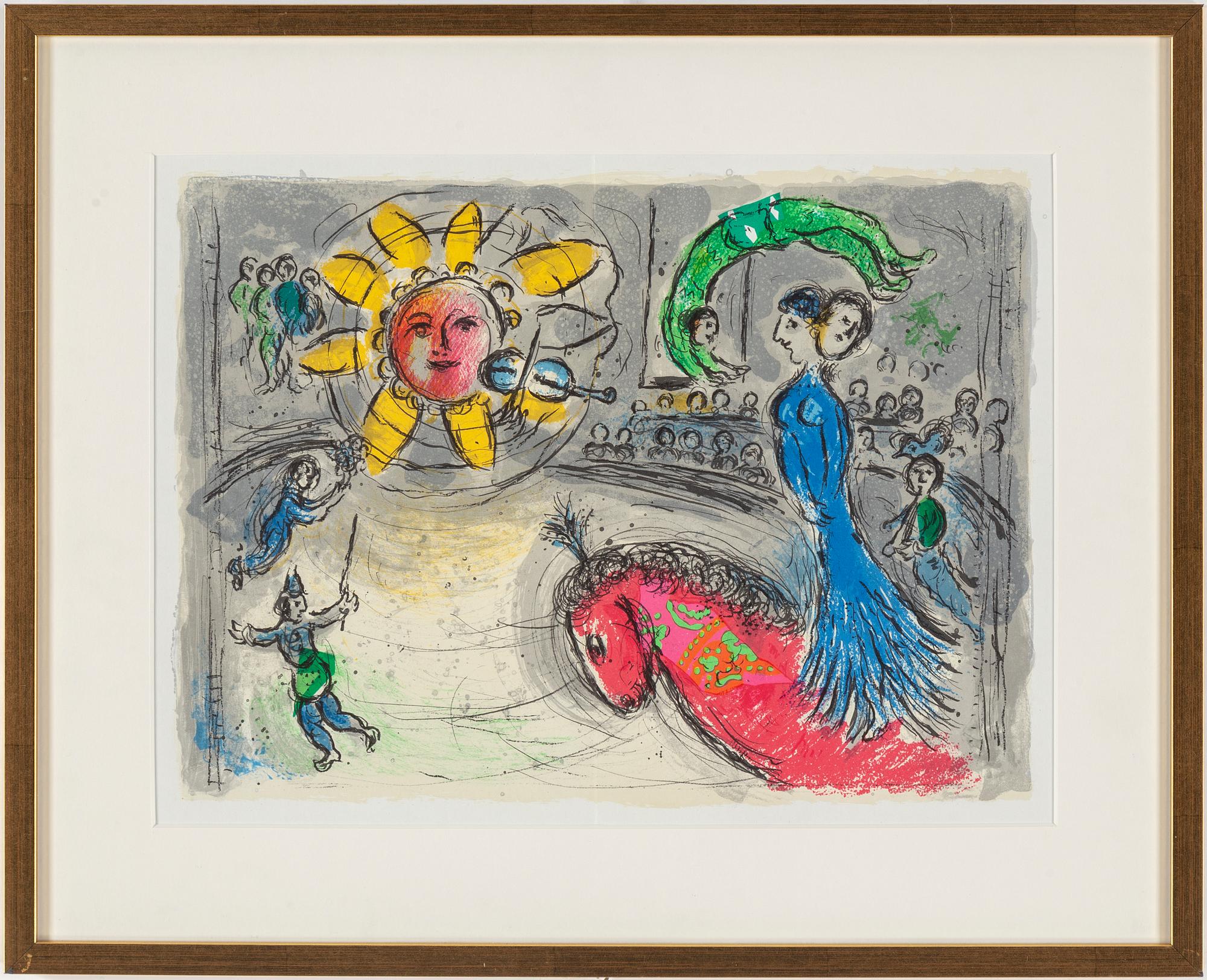 MARC CHAGALL, lithograph, from Derrière le miroir No 235, 1979.