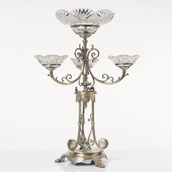 Bordsuppsats, nysilver, Elkington & Co, England, 1862.