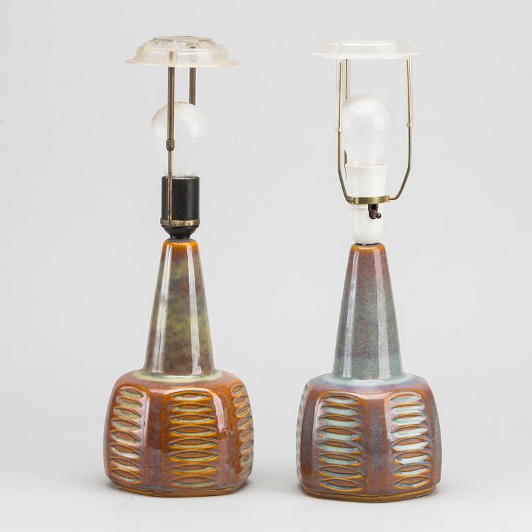 2 PCS OF TABLE LAMPS, Einar Johansen, Söholm stentöj, Bornholm, Denmark, second half of the 20th century,