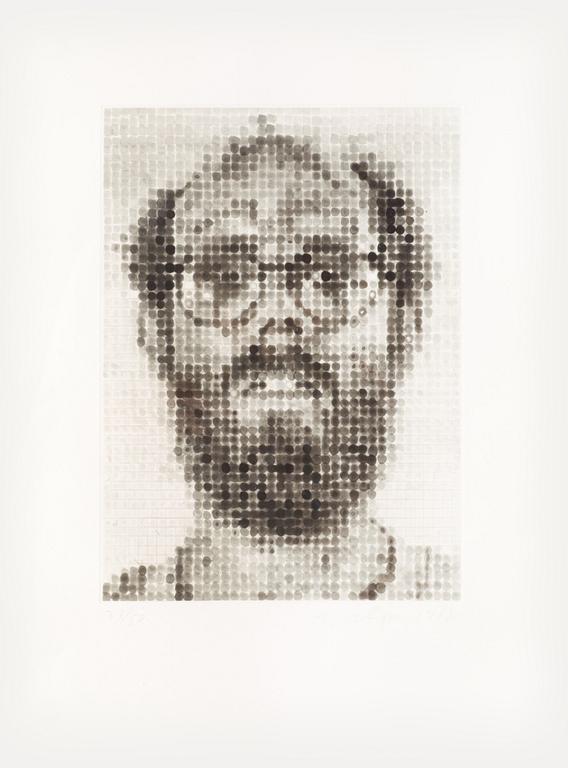 Chuck Close, "Self-portrait)".