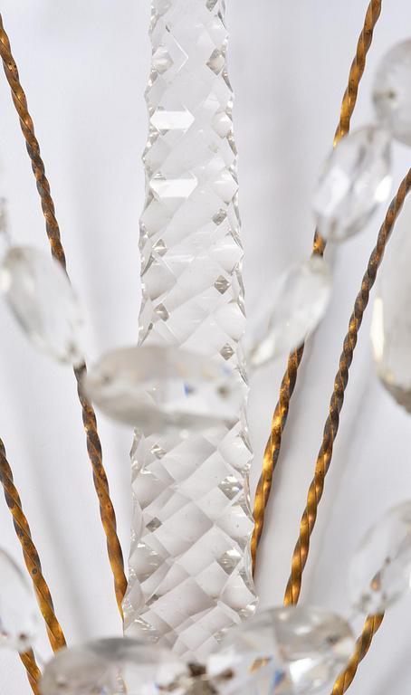 Vägglystrar, ett par, för två ljus, 1800-tal, Louis XVI-stil.