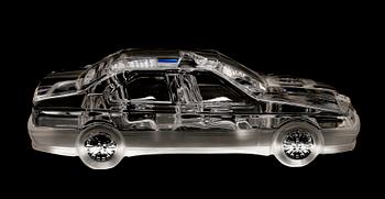 SKULPTUR, glas, Daum France, signerad.