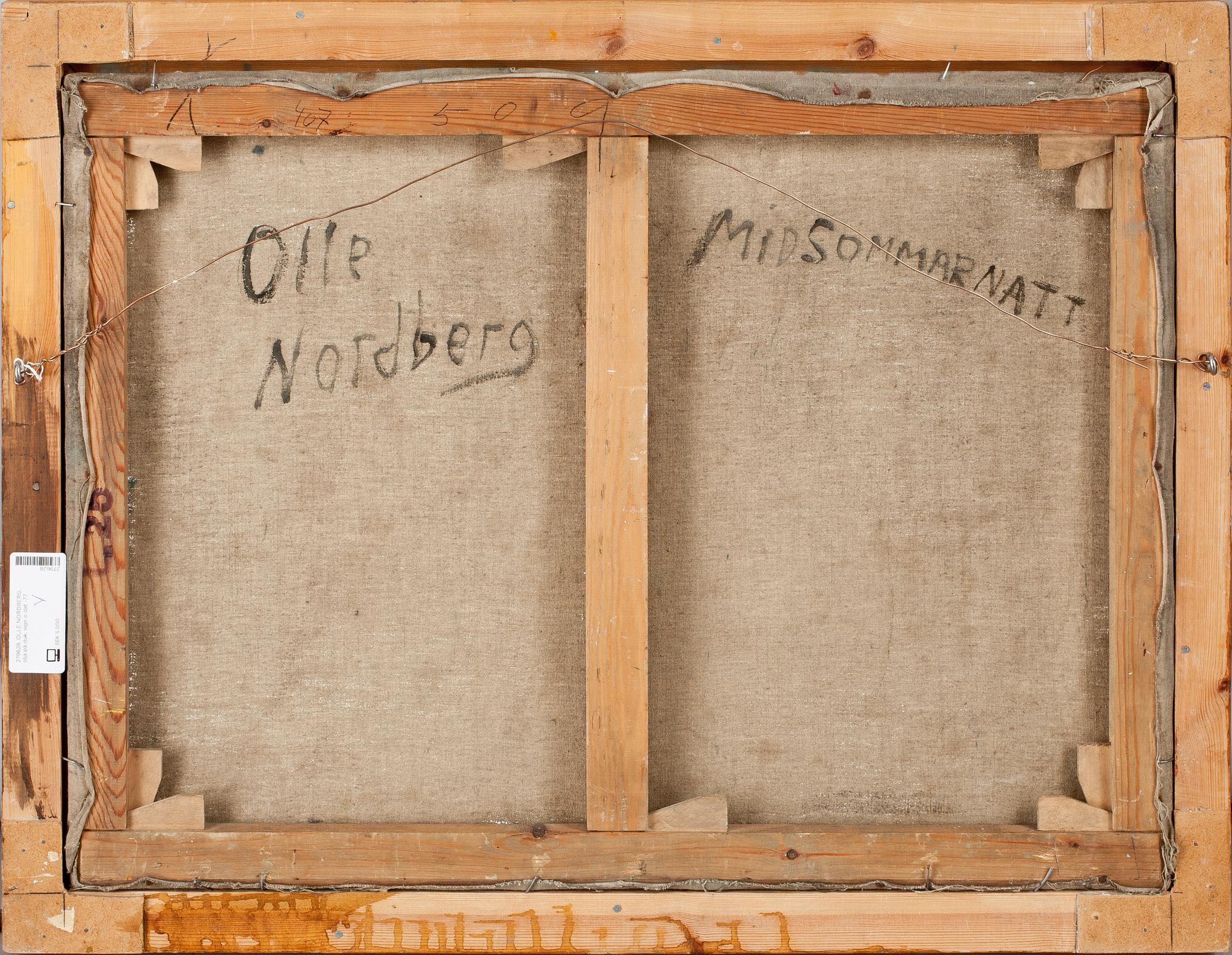 OLLE NORDBERG, olja på duk, sign o dat -77.