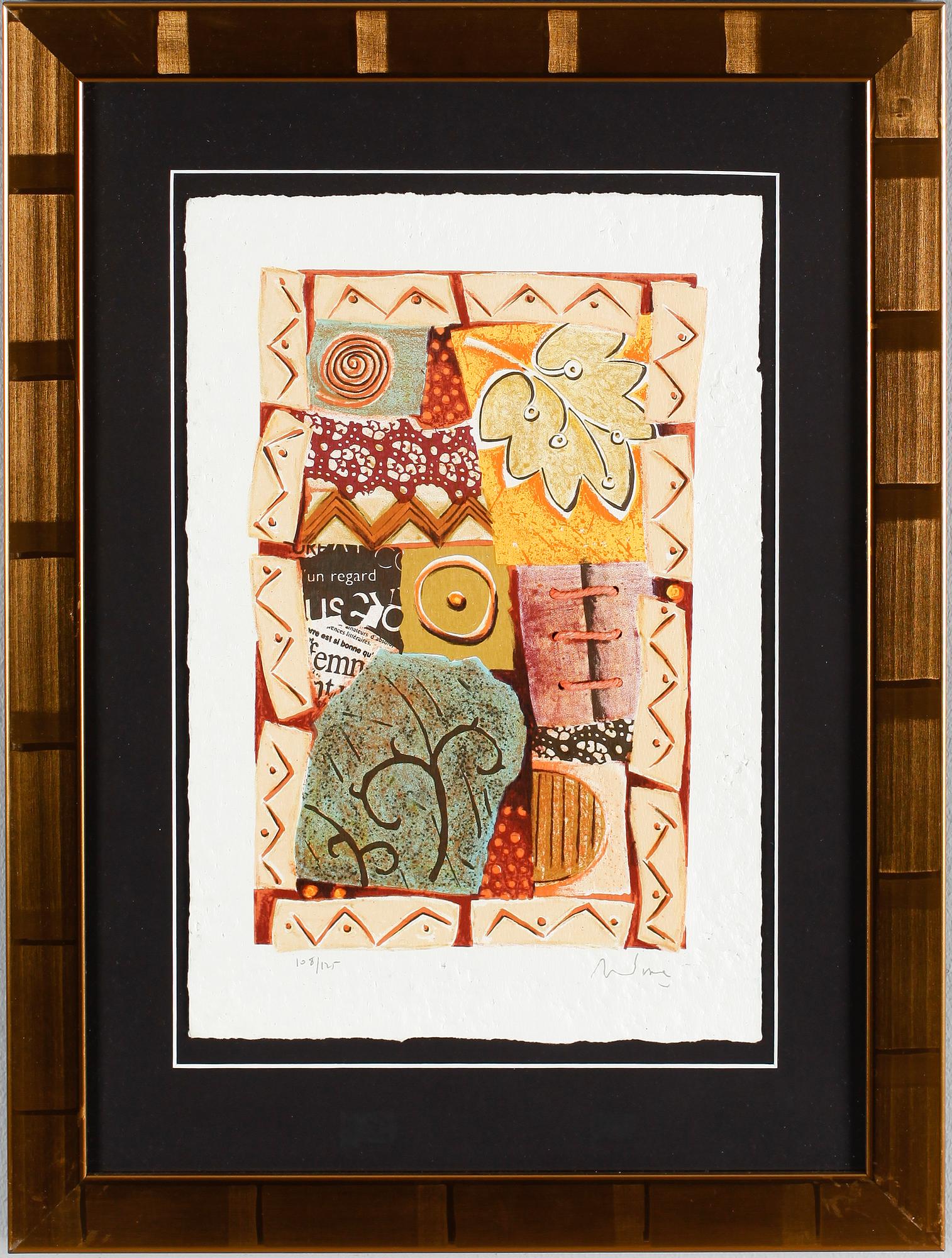 ALAIN SOUCASSE, carborundum färglitografi, signerad, numrerad 108/125.