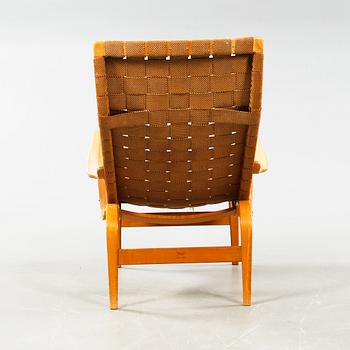 A "Pernilla" easy chair, designed by Bruno Mathsson for Firma Karl Matsson, made 1943.