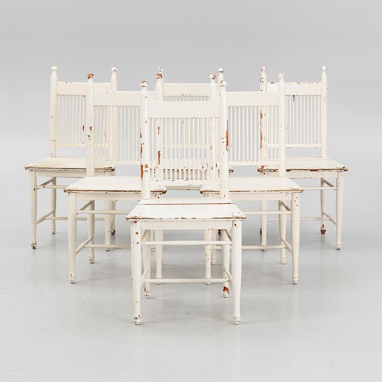 Carl Westman, chairs, 6 pcs, "Arbetarmöbeln", early 20th century.