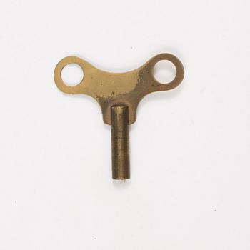 A 19th century wall clock marked LFS Schutz Marke, Germany.