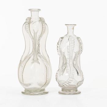Kluckaflaskor, 2 st, 1800-tal.