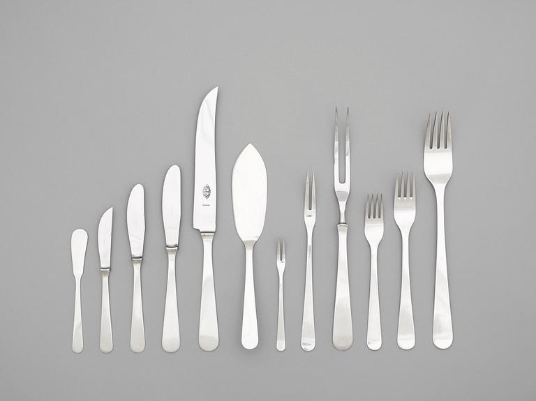 A set of 138 pcs of Wiwen Nilsson silver flatware, Lund 1953-1974, sterling.