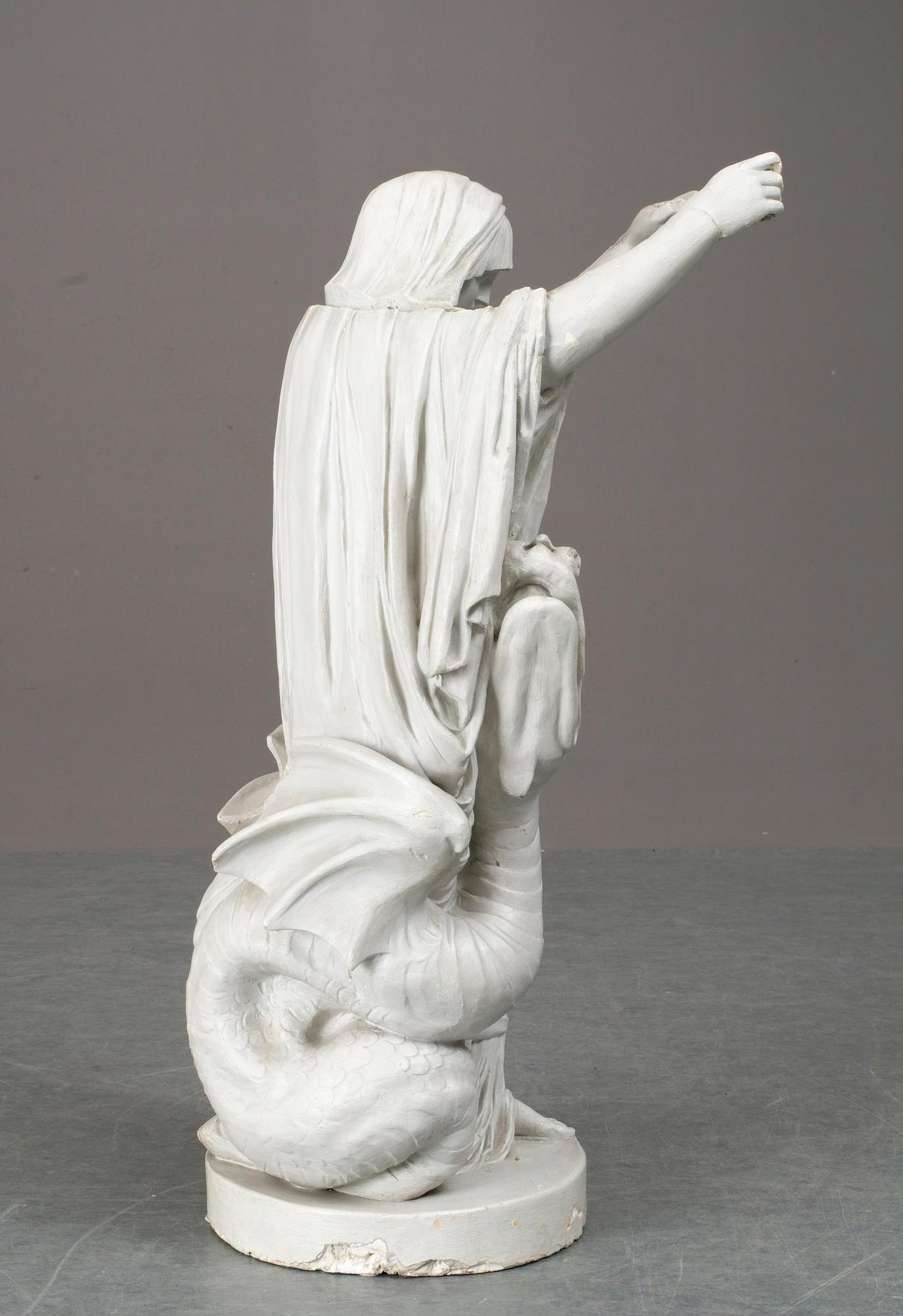 A late 18th century plaster sculpture/candelabra after the model by J. T. Sergel.