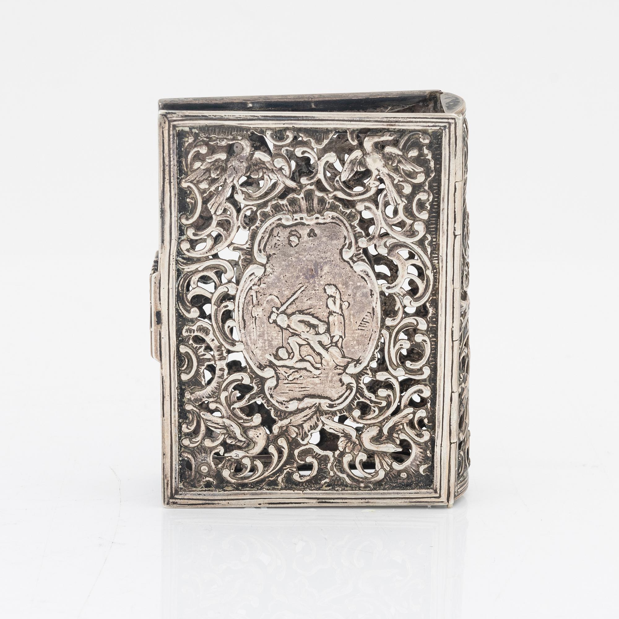 Bokomslag, silver, 1700/1800-tal.