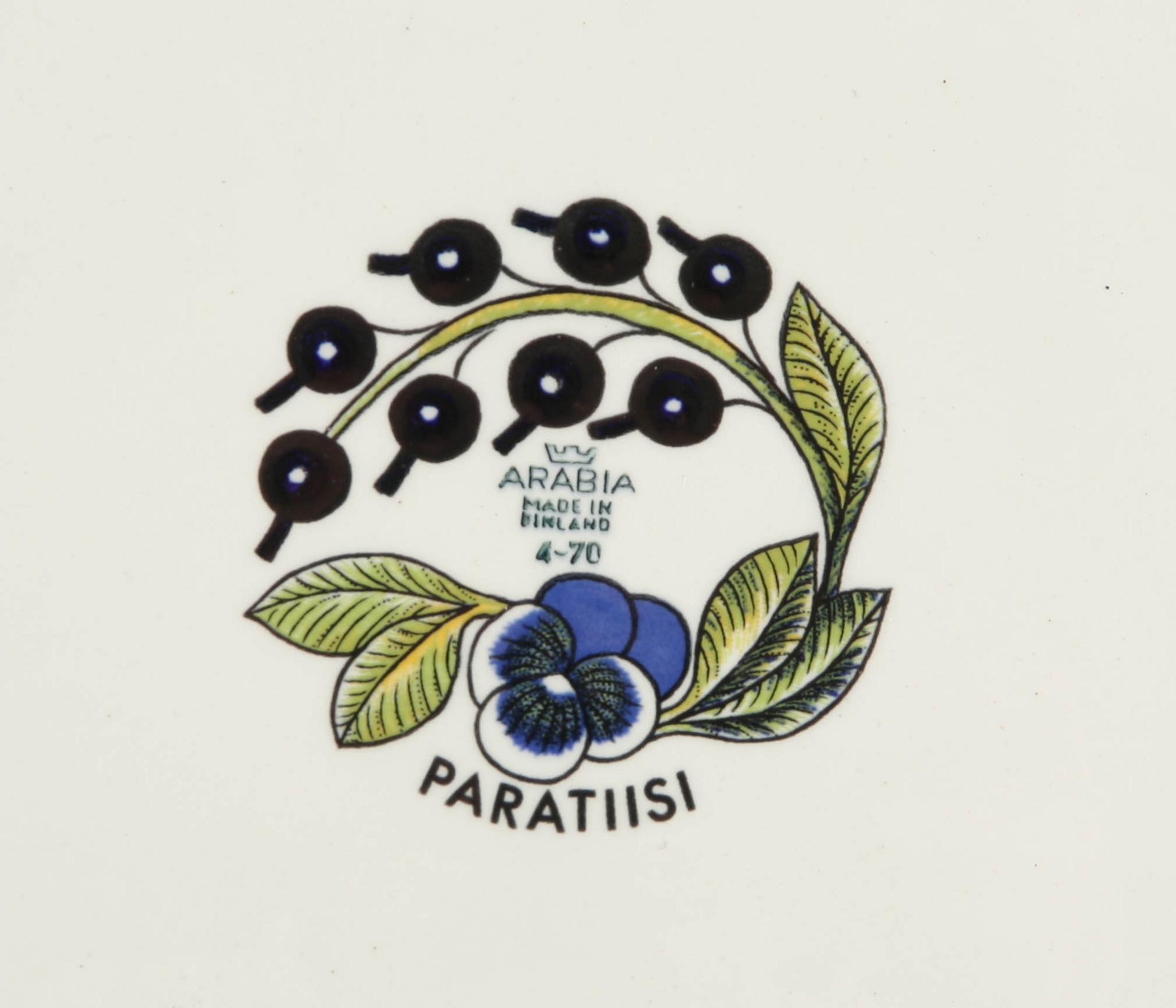 MAT- och KAFFESERVIS, 48 delar, porslin, "Paratiisi", design Birger Kaipiainen,  Arabia.