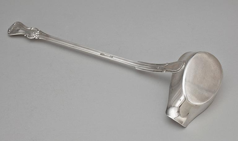 SOPPSLEV, silver, Gustaf Möllenborg-Féron, Stockholm, 1859. Vikt ca 306 g.