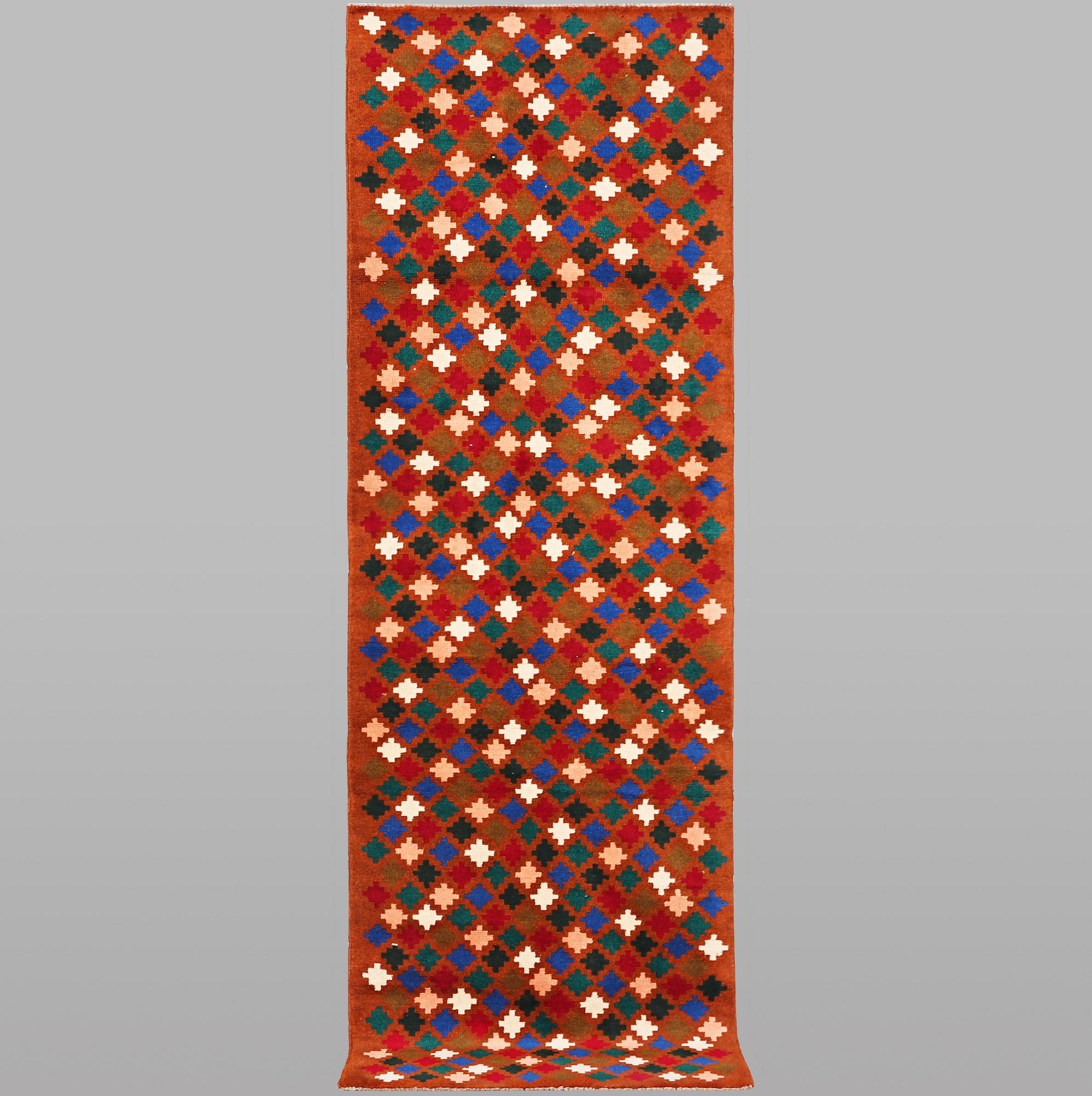 A runner carpet, Afghan, ca 289 x 87 cm.