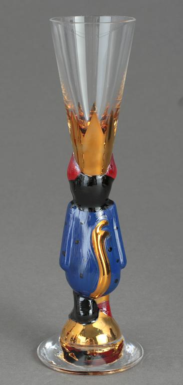 SNAPSGLAS, 6 st, "Nobelservisen", Gunnar Cyrén, Orrefors.