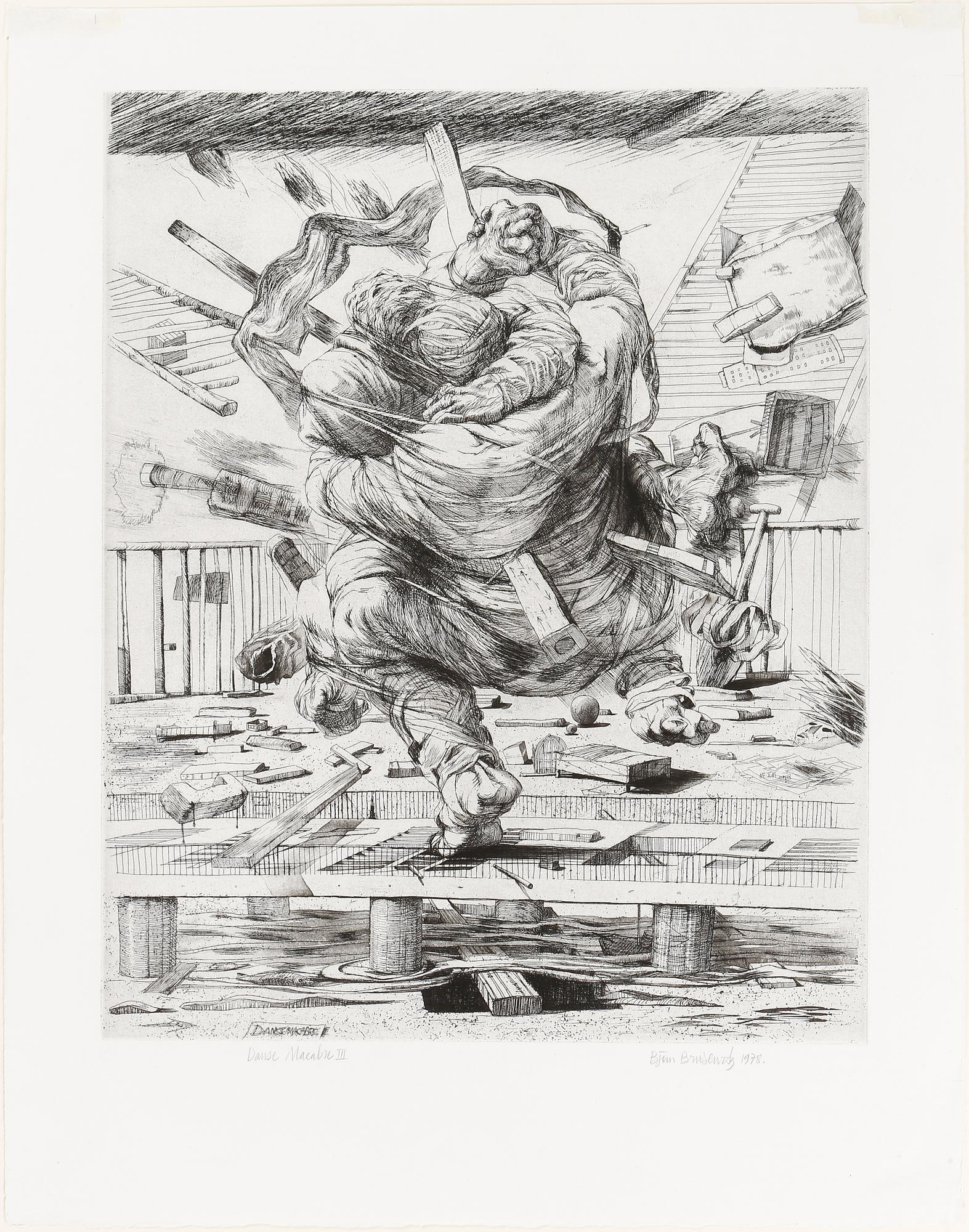 BJÖRN BRUSEWITZ, etsning, signerad, daterad 1978.