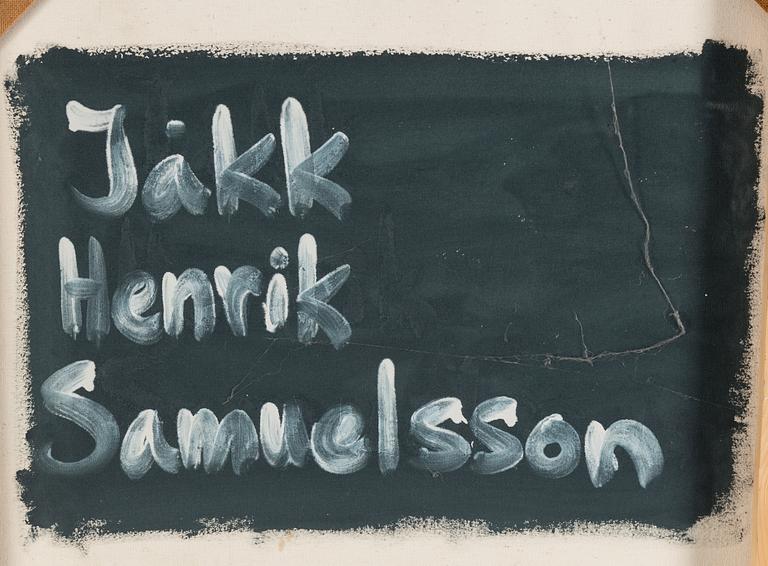 HENRIK SAMUELSSON, oil and mixed media on canvas, signed verso.